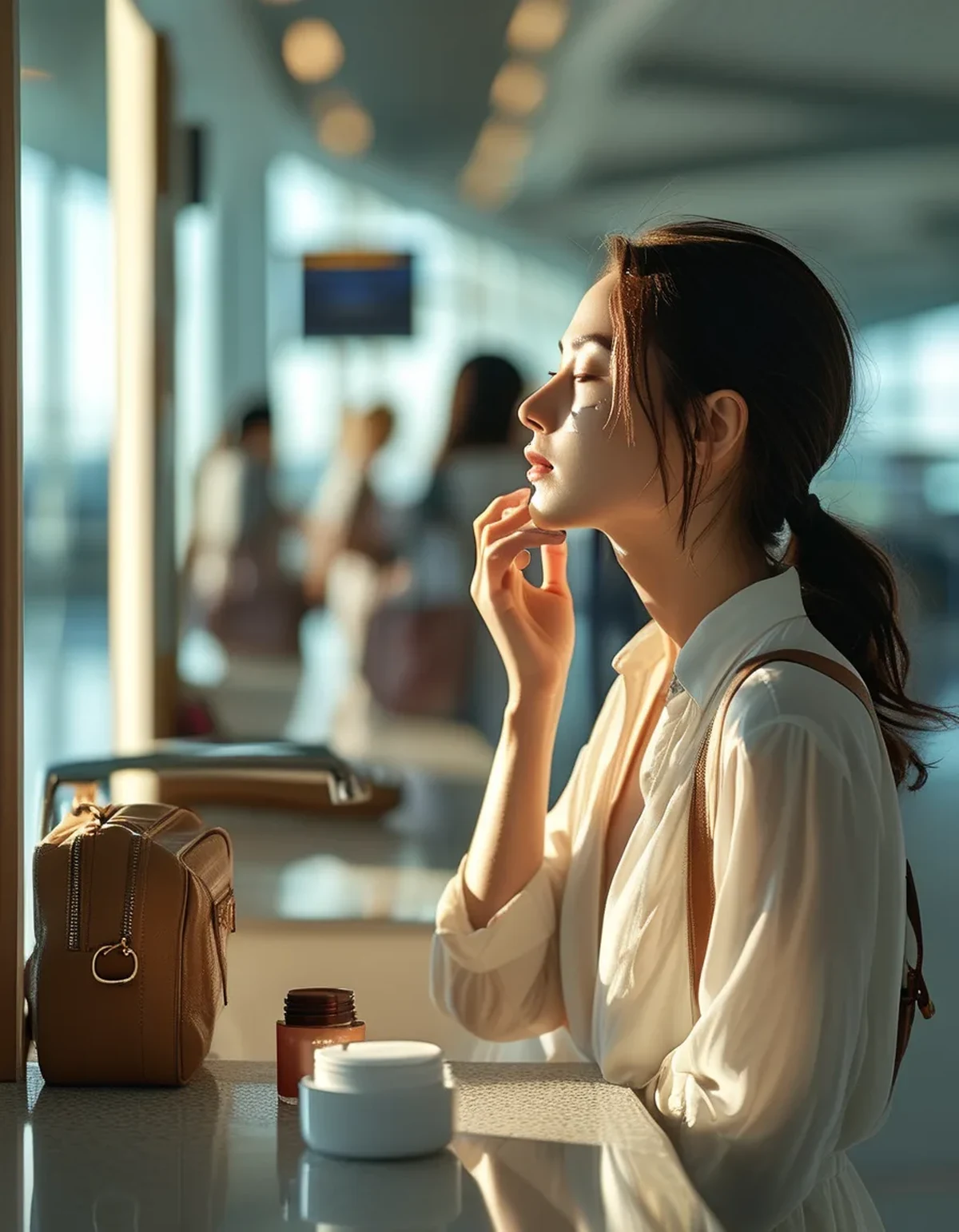 The Five Minute Face for a 6am Flight